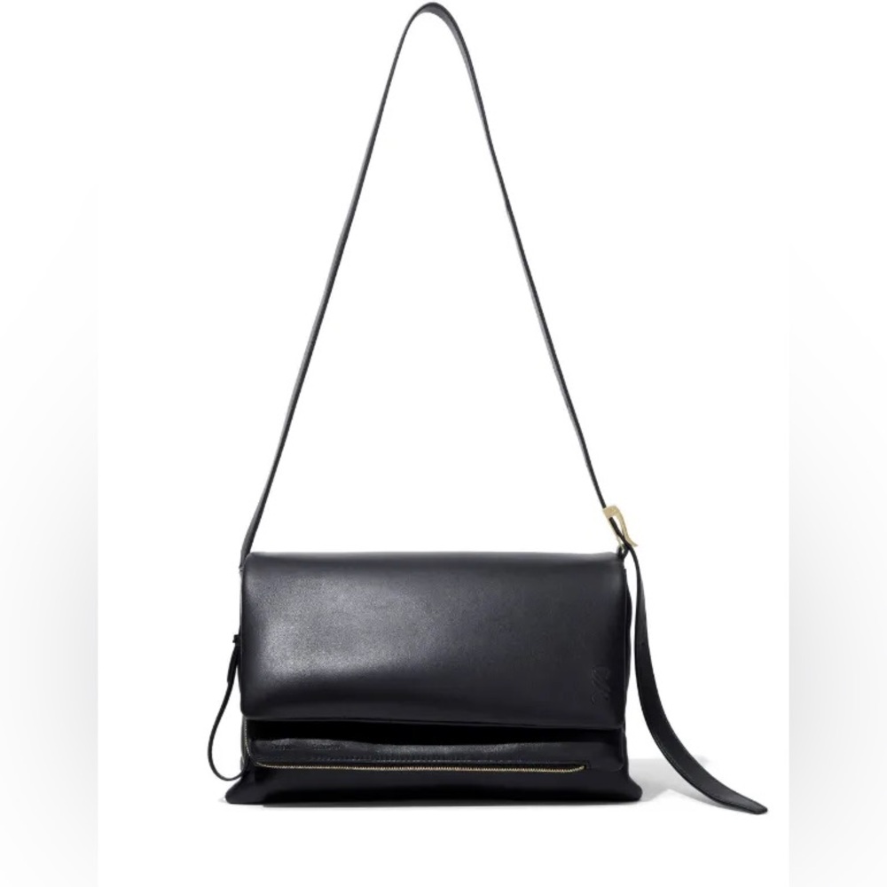 PROENZA SCHOULER City Black Soft Leather Shoulder Bag